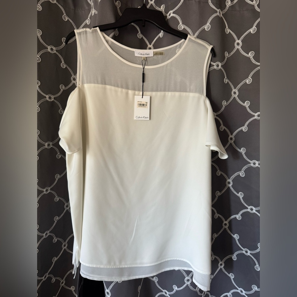 Calvin Klein Women's Cream Blouse
